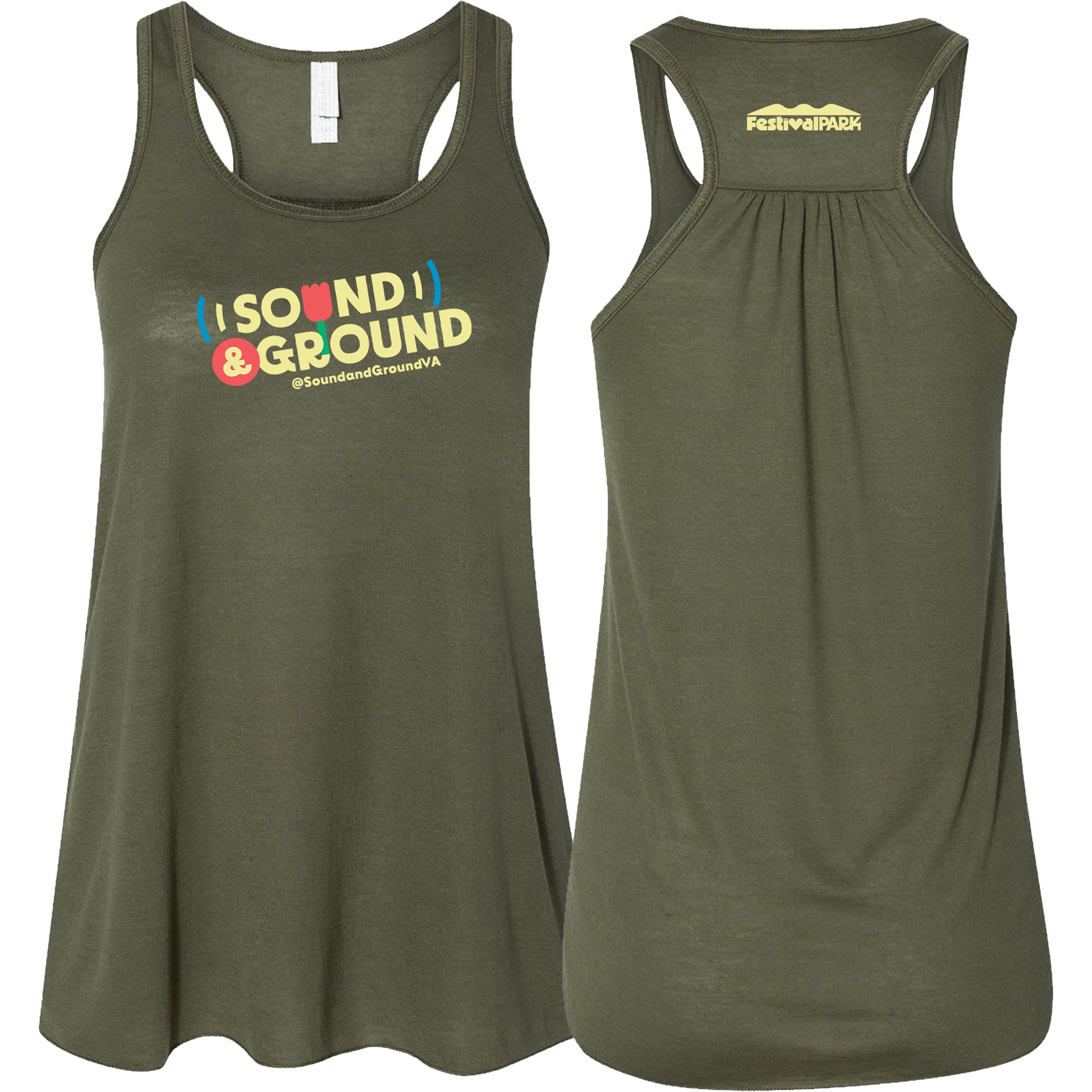 Sound & Ground Military Green Women's Tank